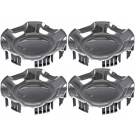 Four Brushed Aluminum Wheel Center Caps (Dorman# 909-019)