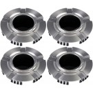 Four Brushed Aluminum Wheel Center Caps (Dorman# 909-027)