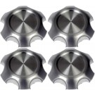 Four Brushed Aluminum Wheel Center Caps (Dorman# 909-112)