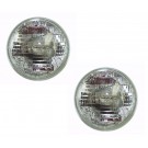 Two Headlamps, Sealed Beam, Blue - Crown# 154905AA