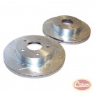 Brake Rotor Set (Front; Drilled & Slotted) - Crown# RT31032