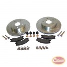 Performance Brake Kit (Front; Drilled & Slotted) - Crown# RT31036