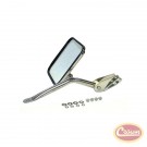 Mirror and Arm Kit (Stainless-Left) - Crown# RT30007