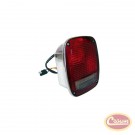 Left Tail Lamp with Side Marker, Chrome - Crown# 5758255C