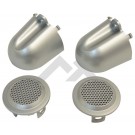 Set of Two Tweeter Covers (Brushed Silver) - Crown# RT27042