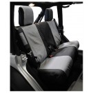 Set of Two Rear Seat Covers (Black/Gray) - Crown# SC30121