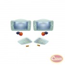 Clear Lens Parking and Sidemarker Set - Crown# RT28015