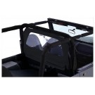 One New RT Off-Road Rear Cab Wind Breaker Screen (Black Denim) - Crown# WB10015