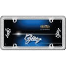 Glitz License Plate Frame, Chrome/Silver/Clear - Cruiser# 17533