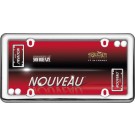 Nouveau License Plate Frame, Chrome with fastener caps - Cruiser# 20630