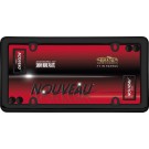 Nouveau License Plate Frame, Black with Fastener Caps - Cruiser# 20650