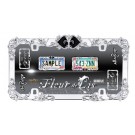 Fleur de Lis License Plate Frame, Chrome/Black - Cruiser# 22835