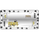 Paws License Plate Frame, Chrome - Cruiser# 23033