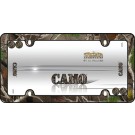 Camo License Plate Frame, Black w/fastener caps - Cruiser# 23095