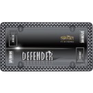 Defender License Plate Frame, Matte Black/Chrome - Cruiser# 58153