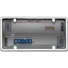 Combo License Plate Frame & Acrylic Bubble Shield, Chrome/Smoke - Cruiser# 60320