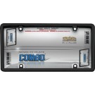 Combo License Plate Frame & Acrylic Bubble Shield, Black/Clear - Cruiser# 60510