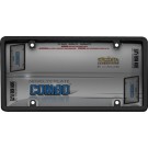 Combo License Plate Frame & Acrylic Bubble Shield, Black/Smoke - Cruiser# 60520