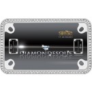 MC Diamondesque License Plate Frame, Chrome/Clear - Cruiser# 77730
