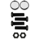 Pack of Black Nylon Fasteners w/Chrome Caps - Cruiser# 80553