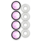 Pack of Four Fastener Caps in Matte Black & Pink Pave - Cruiser# 82456