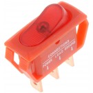 Red Rectangular Rocker Full Glow Electrical Switches - Dorman# 84834