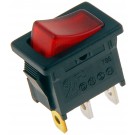 Rocker Electrical Switches Rectangular Style - Mini - Red Glow - Dorman# 85915