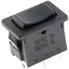 On-Off-On Mini Non-Glow Black Rectangular Style - 10 Amp Switch - Dorman# 85969