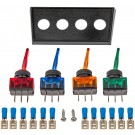 Lever Multiple Toggle Kit 4 Switches: Red, Blue, Amber and Green - Dorman# 86922