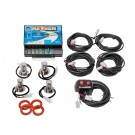 Wolo Nexgen 4 Outlet LED Light Kit Clear & Red, 15 Flash Patterns, 40 Watts