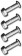 Pack of Four Stainless Steel License Plate Fasteners - Cruiser# 80630