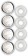 Pack of Four Fastener Caps in Chrome & Clear Pave - Cruiser# 82431
