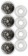 Pack of Four Fastener Caps in Chrome & Smoke Pave - Cruiser# 82432