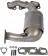 Left Exhaust Manifold Kit w/ Int. Converter & Hardware Dorman 674-857 USA Made