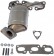 Right Exhaust Manifold w/ Cat. Converter & Hardware Dorman 674-856 USA Made