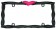 Heart License Plate Frame, Glossy Black/Pink - Cruiser# 22456
