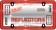 Red Reflector II License Plate Frame, Red/Chrome - Cruiser# 30436