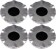 Four Silver Painted Wheel Center Caps (Dorman# 909-064)