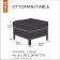 Ravenna Ottoman/Side Table Cover, Large Square - Classic# 55-169-045101-EC