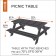 Classic Accessories Atrium Patio Picnic Table Cover 55-441-011101-11