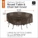 ONE NEW TABLE & CHAIR COVER ROUND DK COCOA - LRG - CLASSIC# 55-722-046601-RT
