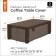 ONE NEW COFFEE TABLE OTTOMAN COVER DK COCOA - 48INCH - CLASSIC# 55-751-016601-RT