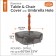ONE NEW ROUND TABLE COVER W/ HOLE TAUPE - SMALL - CLASSIC# 55-800-025101-EC