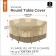 ONE NEW TABLE AND CHAIR SET COVER ROUND PEBB - XL - CLASSIC# 55-782-051501-00